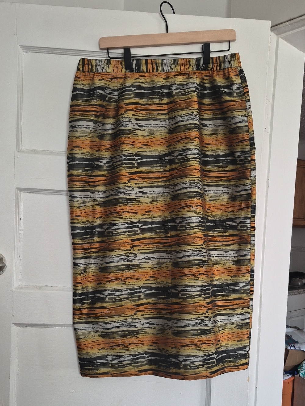 Vintage Chancelle Midi Skirt With UNIQUE Tiger Vibes Print
